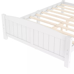 Bellemave® Solid Wood Platform Bed with Support Slats and Strong Structure, No Box Spring Needed - Bellemave