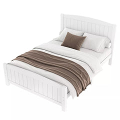 Bellemave® Solid Wood Platform Bed with Support Slats and Strong Structure, No Box Spring Needed - Bellemave