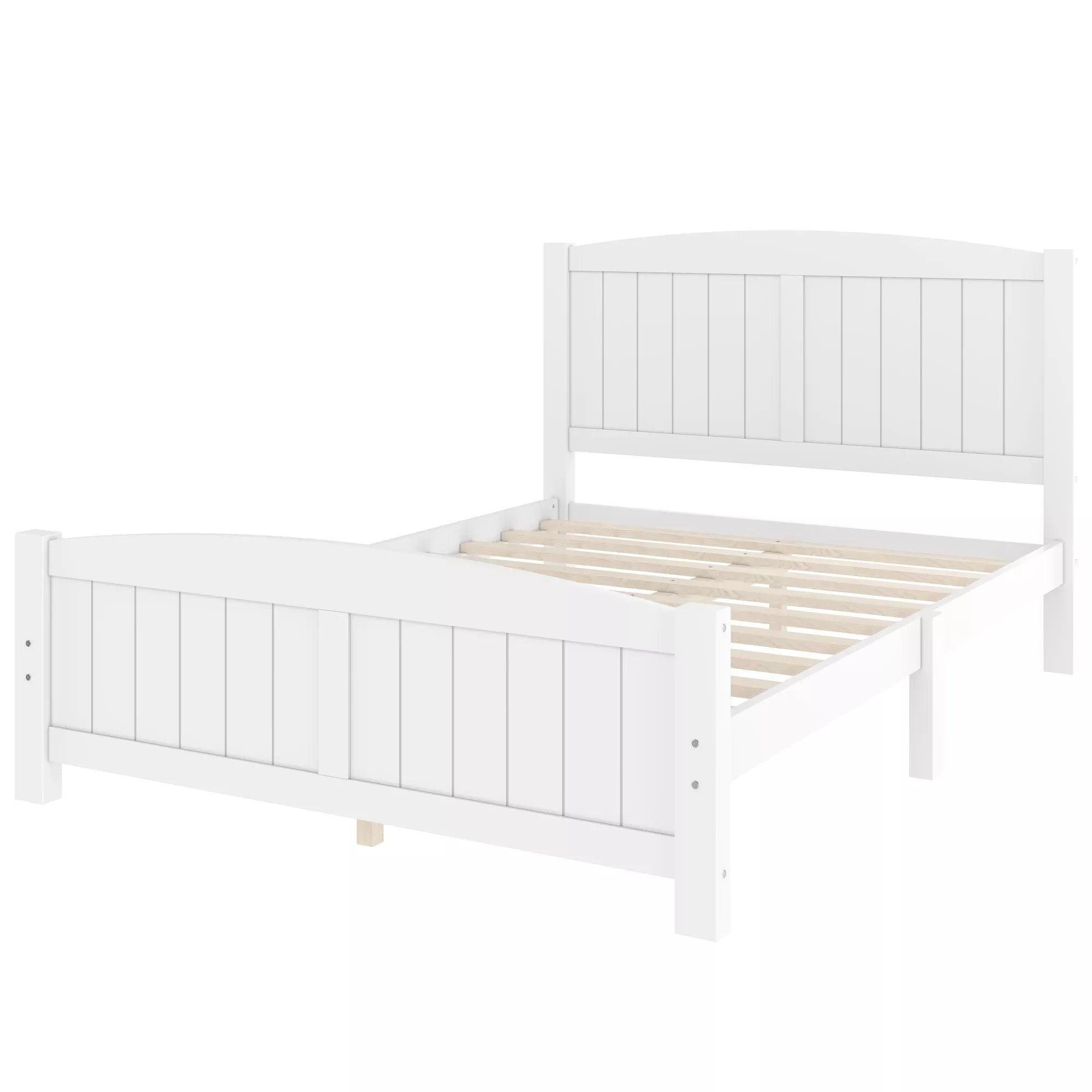 Bellemave® Solid Wood Platform Bed with Support Slats and Strong Structure, No Box Spring Needed - Bellemave