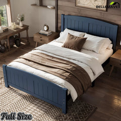 Bellemave® Solid Wood Platform Bed with Support Slats and Strong Structure, No Box Spring Needed - Bellemave