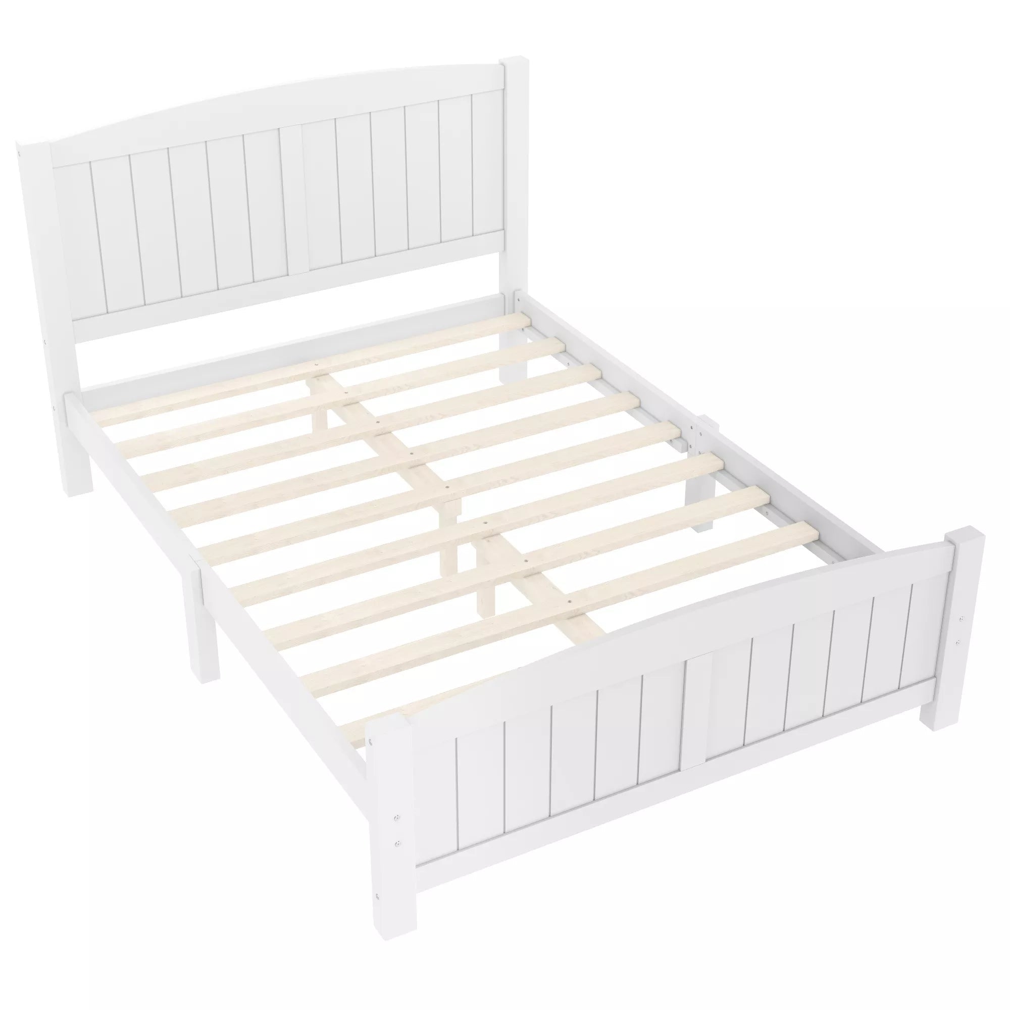 Bellemave® Solid Wood Platform Bed with Support Slats and Strong Structure, No Box Spring Needed - Bellemave