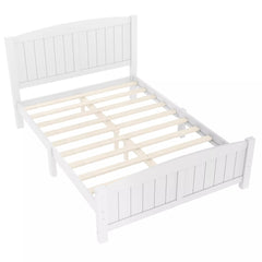Bellemave® Solid Wood Platform Bed with Support Slats and Strong Structure, No Box Spring Needed - Bellemave