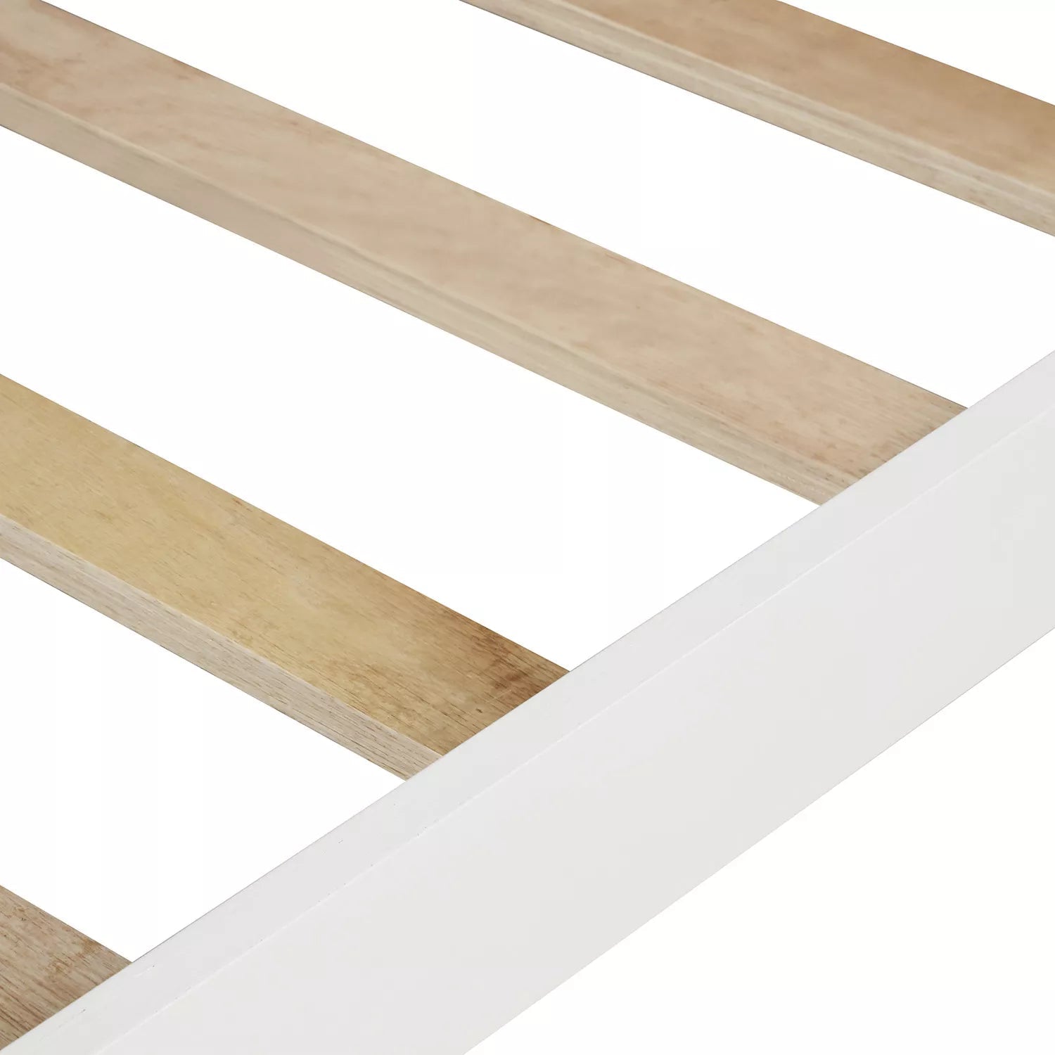 Bellemave® Solid Wood Twin Bed Frame for Girls,White Twin Princess Platform Bed Frame with Headboard/Footboard/Wood Slat Support - Bellemave
