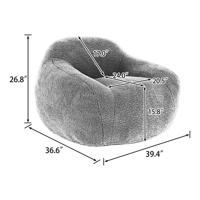 Bellemave® Spacious Design Bean Bag Couch with Armrest and Memory Foam Filler - Bellemave