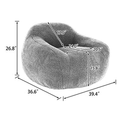 Bellemave® Spacious Design Bean Bag Couch with Armrest and Memory Foam Filler - Bellemave