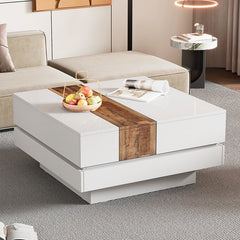 Bellemave® Square Coffee Table with Sliding Table Top with Hidden Storage Compartment - Bellemave