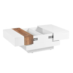Bellemave® Square Coffee Table with Sliding Table Top with Hidden Storage Compartment - Bellemave
