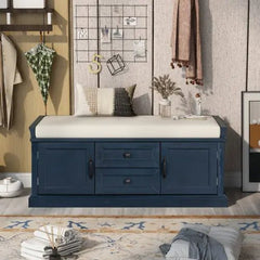 Bellemave® Storage Bench with 2 Drawers and 2 Cabinets - Bellemave