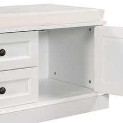 Bellemave® Storage Bench with 2 Drawers and 2 Cabinets - Bellemave