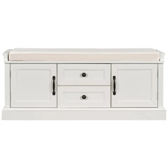 Bellemave® Storage Bench with 2 Drawers and 2 Cabinets - Bellemave
