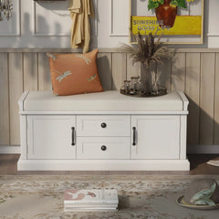 Bellemave® Storage Bench with 2 Drawers and 2 Cabinets - Bellemave