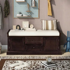 Bellemave® Storage Bench with 2 Drawers and 2 Cabinets - Bellemave
