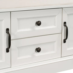 Bellemave® Storage Bench with 2 Drawers and 2 Cabinets - Bellemave