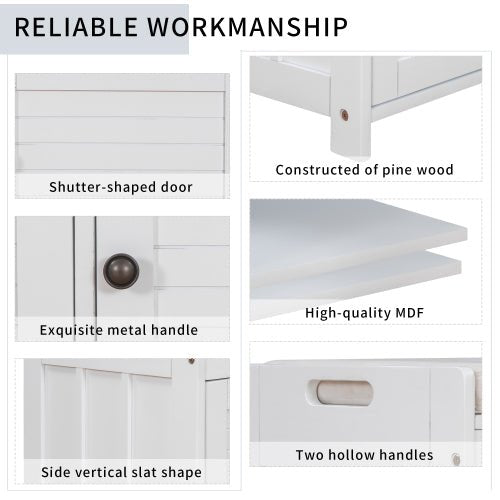 Bellemave® Storage Bench with 3 Shutter - shaped Doors, Shoe Bench with Removable Cushion and Hidden Storage Space - Bellemave