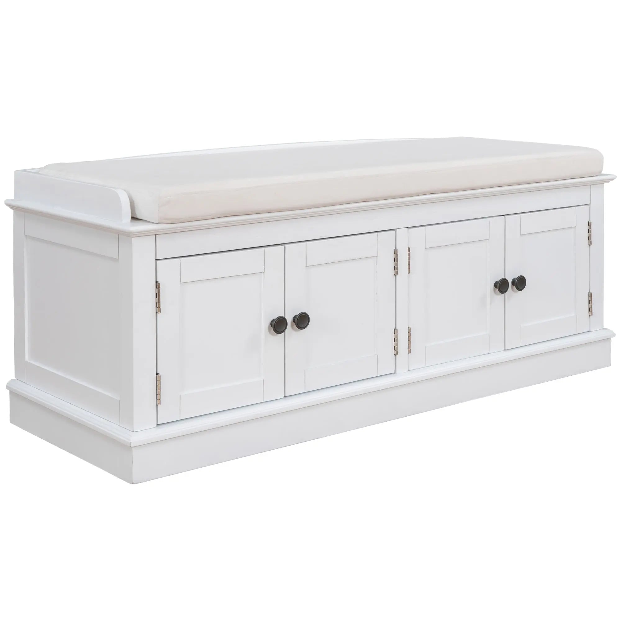 Bellemave® Storage Bench with 4 Doors and Adjustable Shelves - Bellemave