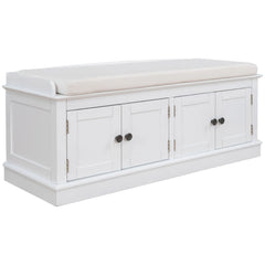 Bellemave® Storage Bench with 4 Doors and Adjustable Shelves - Bellemave