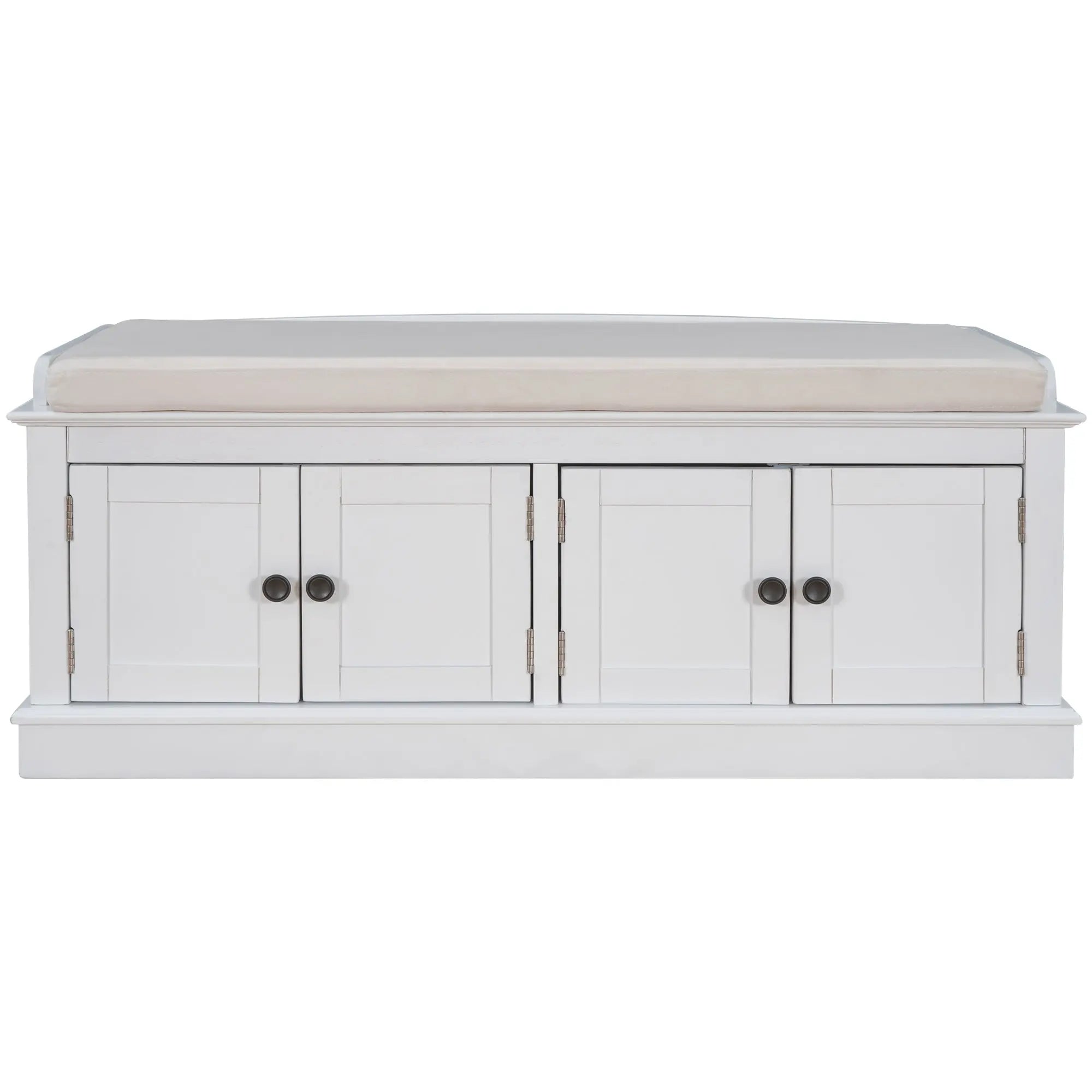 Bellemave® Storage Bench with 4 Doors and Adjustable Shelves - Bellemave