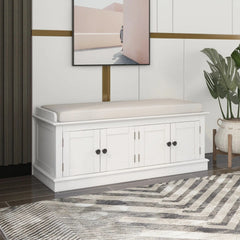 Bellemave® Storage Bench with 4 Doors and Adjustable Shelves - Bellemave