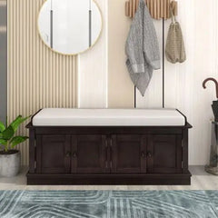 Bellemave® Storage Bench with 4 Doors and Adjustable Shelves - Bellemave