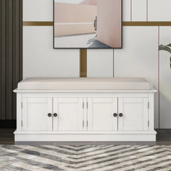 Bellemave® Storage Bench with 4 Doors and Adjustable Shelves - Bellemave