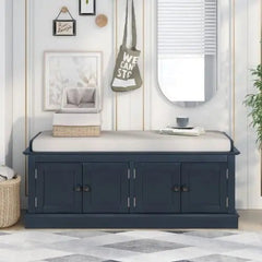 Bellemave® Storage Bench with 4 Doors and Adjustable Shelves - Bellemave
