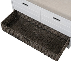 Bellemave® Storage Bench with Removable Basket and 2 Drawers - Bellemave