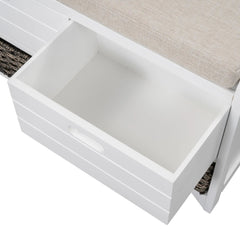Bellemave® Storage Bench with Removable Basket and 2 Drawers - Bellemave
