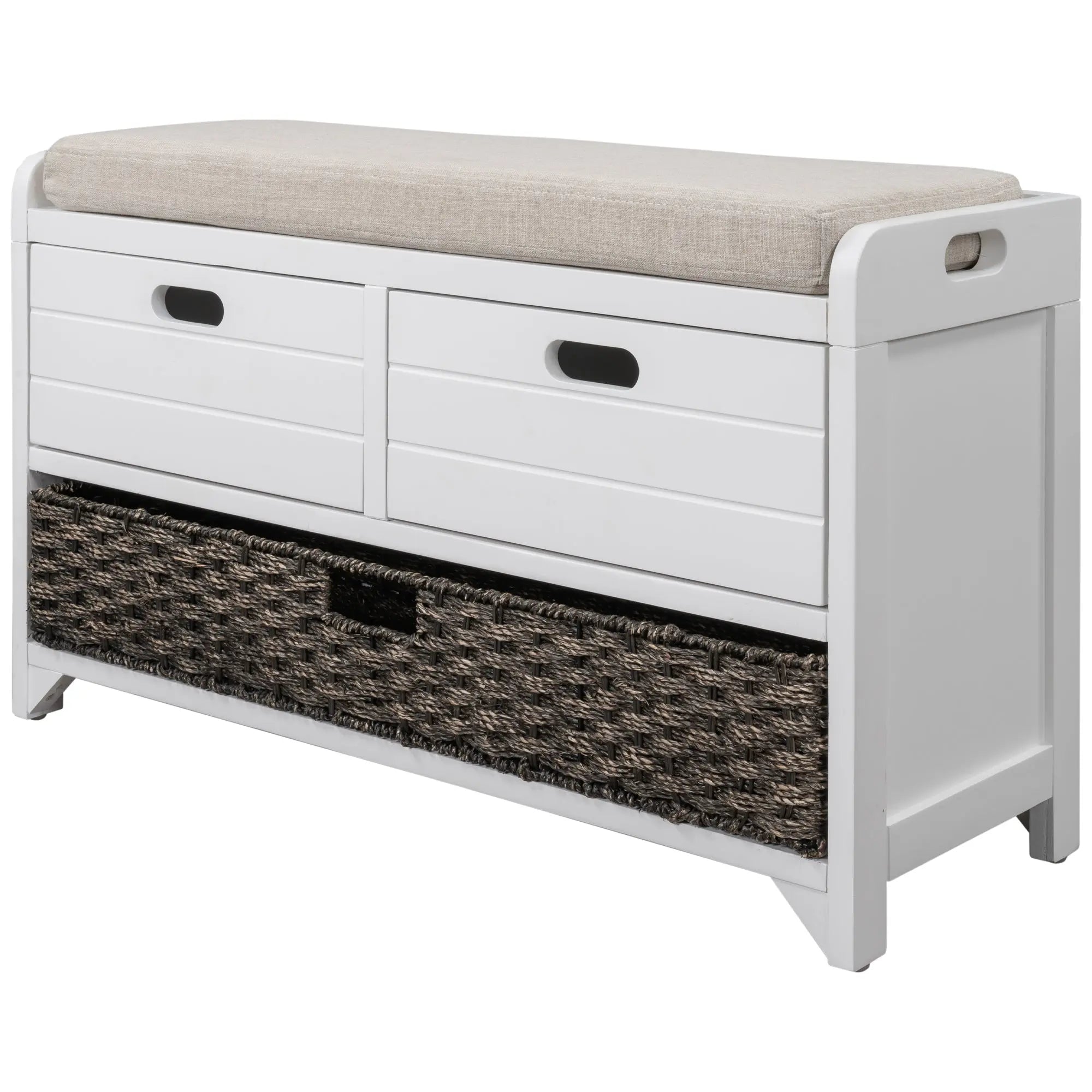 Bellemave® Storage Bench with Removable Basket and 2 Drawers - Bellemave