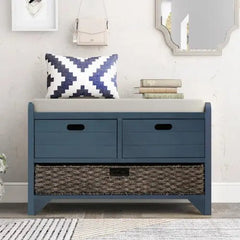 Bellemave® Storage Bench with Removable Basket and 2 Drawers - Bellemave
