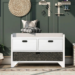 Bellemave® Storage Bench with Removable Basket and 2 Drawers - Bellemave