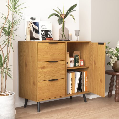 Bellemave® Storage Cabinet with 3 Drawers & Adjustable Shelf - Bellemave