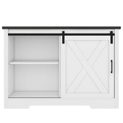 Bellemave® Storage Cabinet with Silent Sliding Doors and Three Drawers - Bellemave