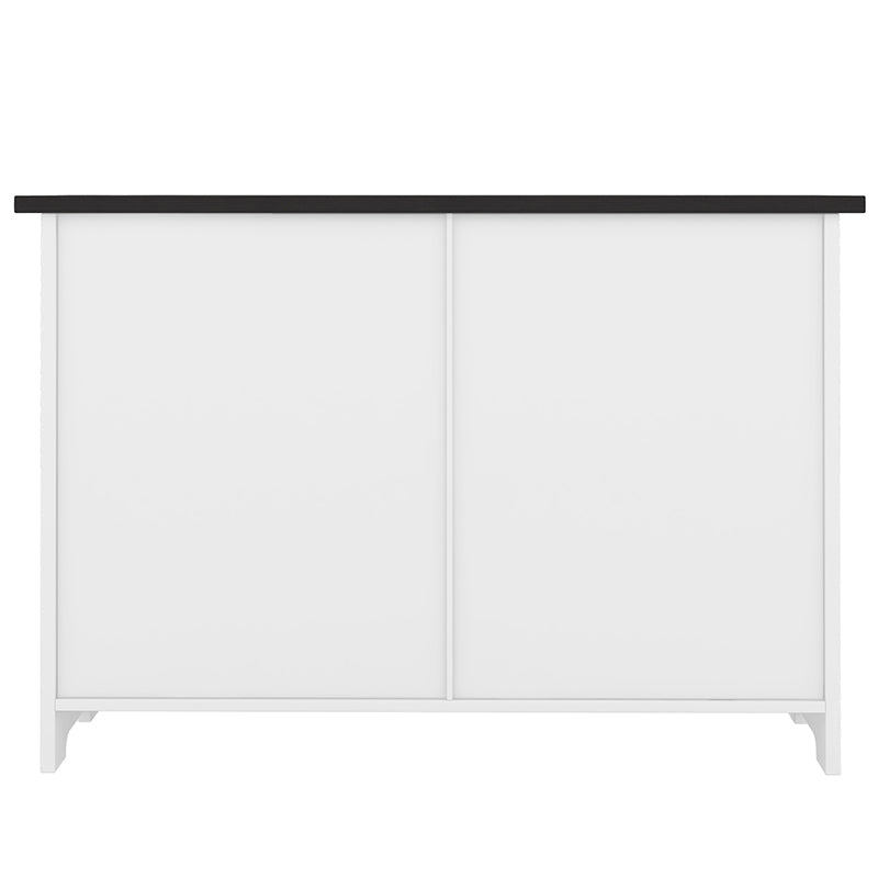 Bellemave® Storage Cabinet with Silent Sliding Doors and Three Drawers - Bellemave