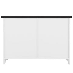 Bellemave® Storage Cabinet with Silent Sliding Doors and Three Drawers - Bellemave
