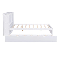 Bellemave® Storage Platform Bed with Pull Out Shelves and Trundle - Bellemave