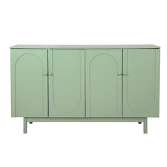 Bellemave® Stylish and Functional 4 - Door Intaglio Storage Cabinet with Solid Wood Legs and Pulls - Bellemave