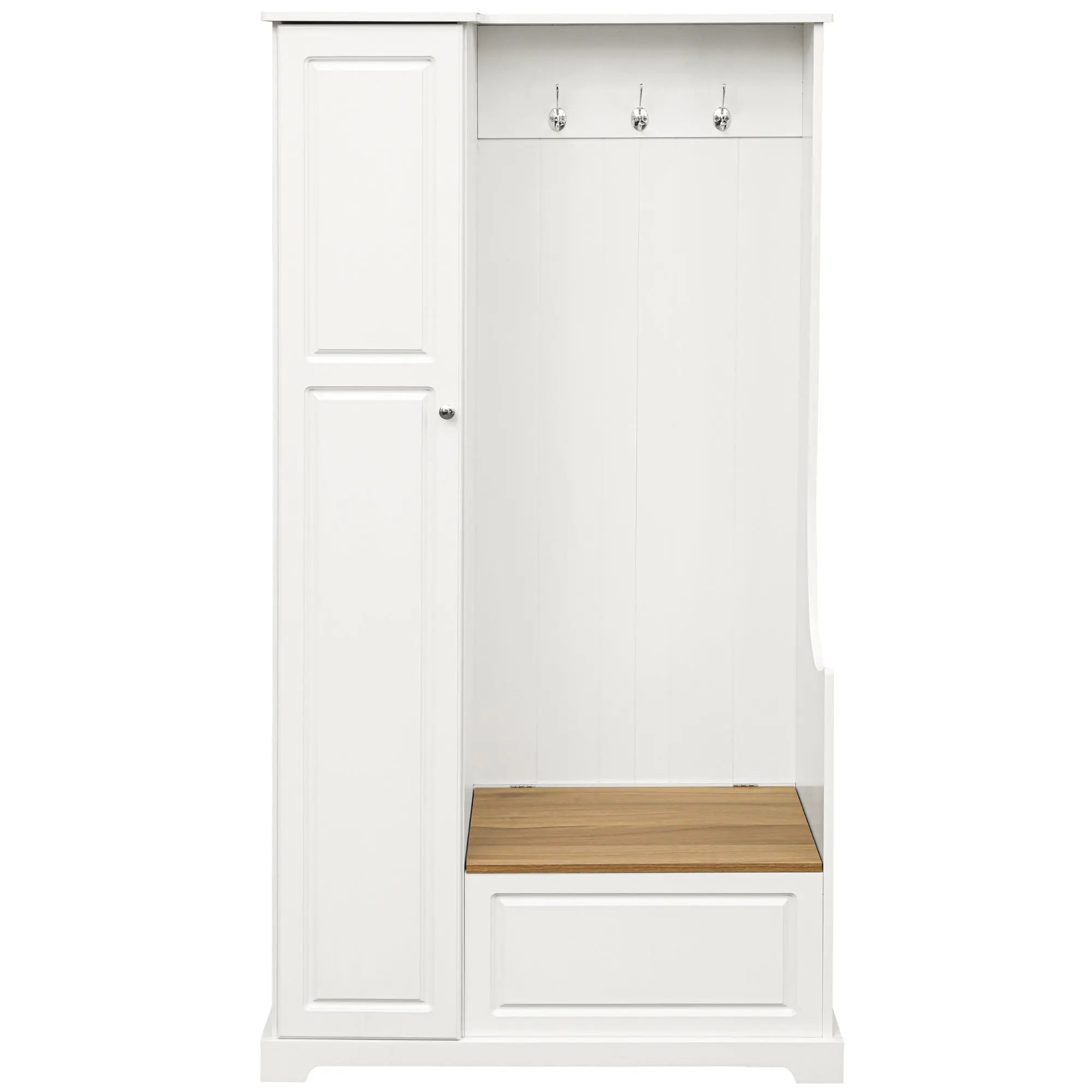 Bellemave® Stylish Design Hall Tree with Flip - Up Bench,Adjustable Shelves and Hanging Hooks - Bellemave