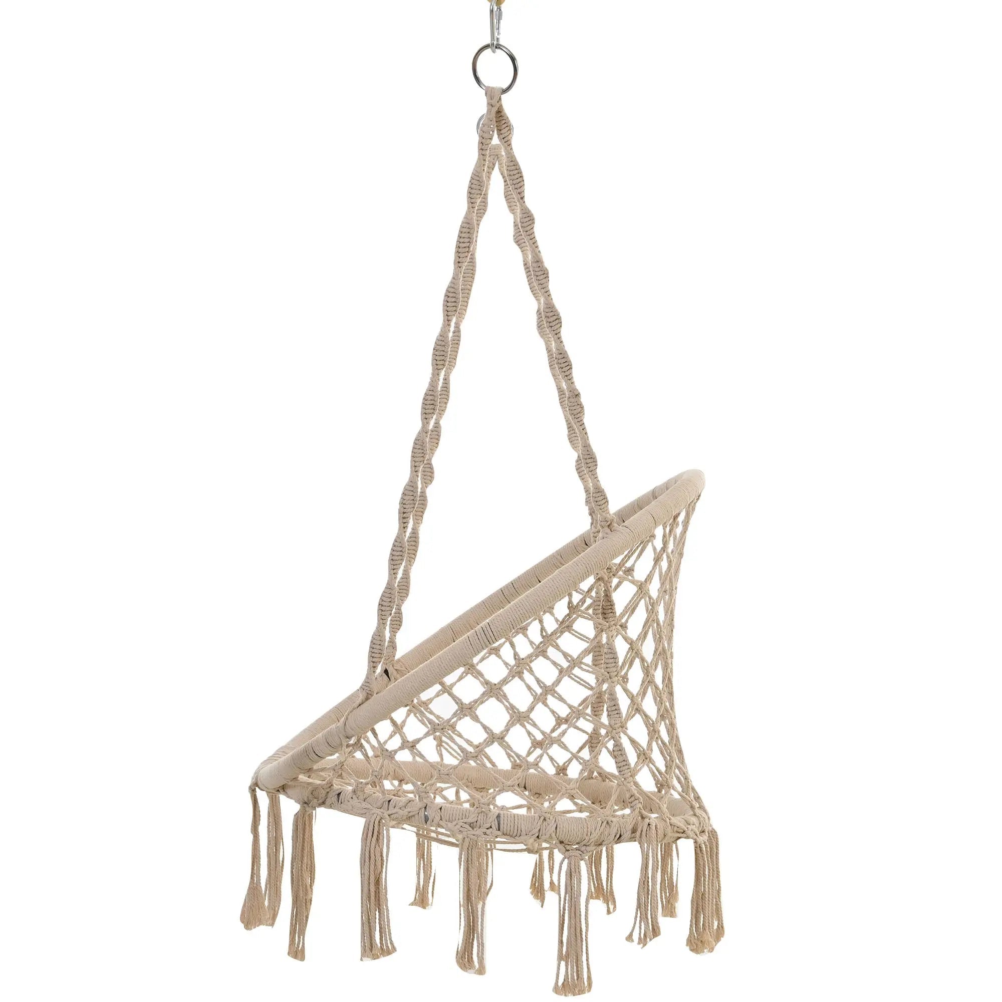 Bellemave® Swing Chair Handmade Macrame Swing Hammock Chair with Stand - Bellemave