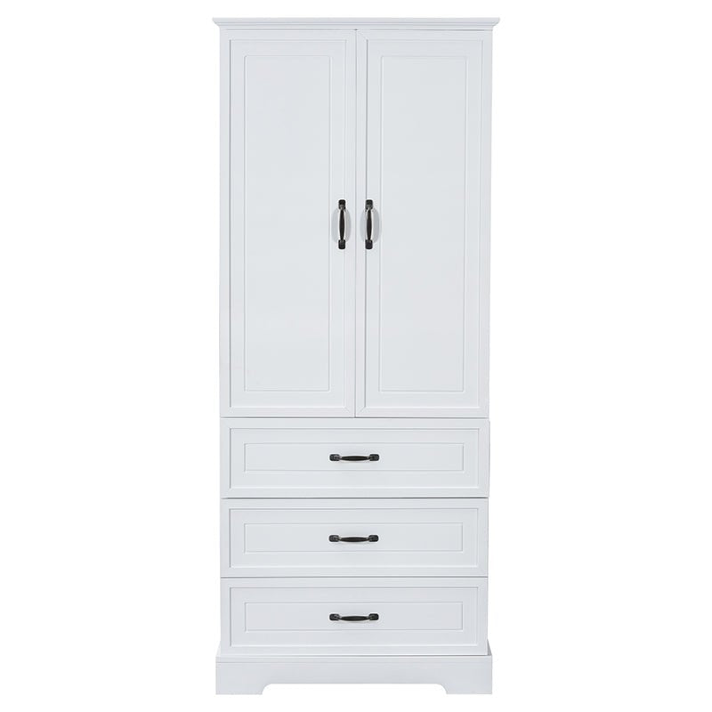 Bellemave® Tall Bathroom Storage Cabinet with Adjustable Shelf, Two Doors and Drawers - Bellemave
