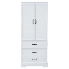 Bellemave® Tall Bathroom Storage Cabinet with Adjustable Shelf, Two Doors and Drawers - Bellemave