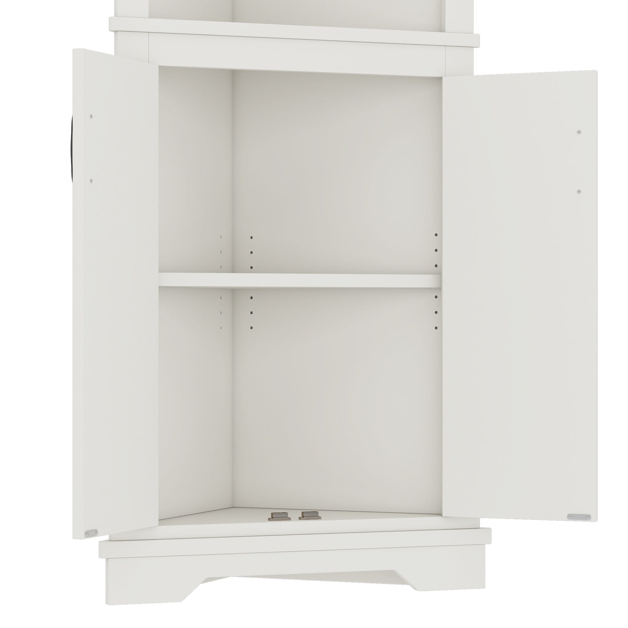 Bellemave® Tall Corner Cabinet with Doors for living room, bathroom,Dining Room or Kitchen,White - Bellemave