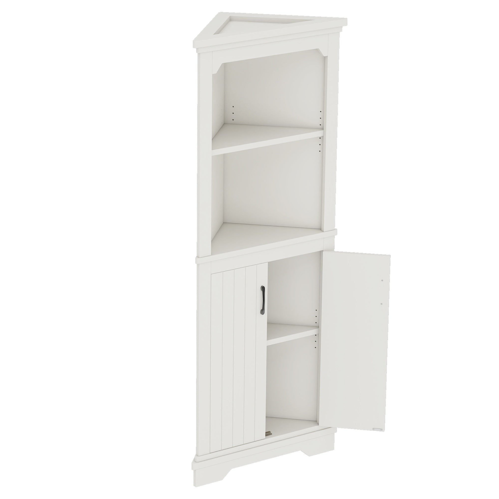 Bellemave® Tall Corner Cabinet with Doors for living room, bathroom,Dining Room or Kitchen,White - Bellemave