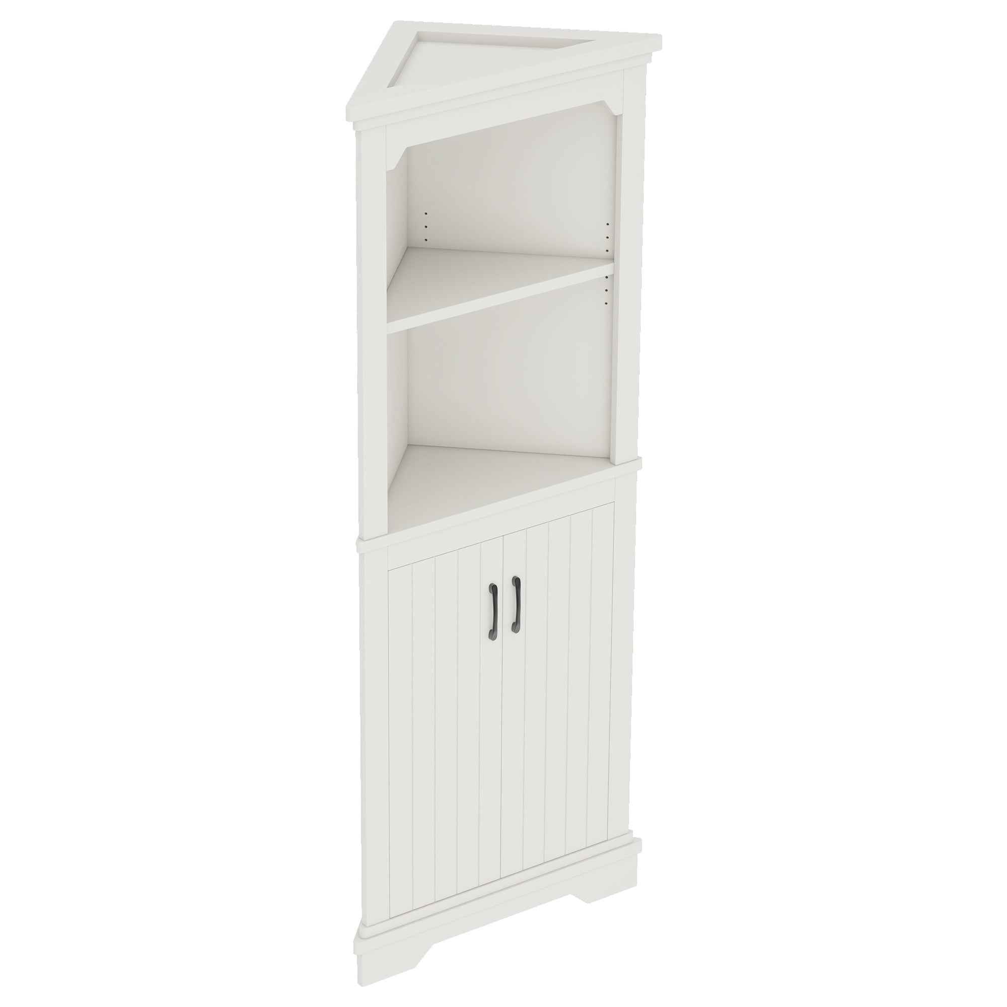 Bellemave® Tall Corner Cabinet with Doors for living room, bathroom,Dining Room or Kitchen,White - Bellemave