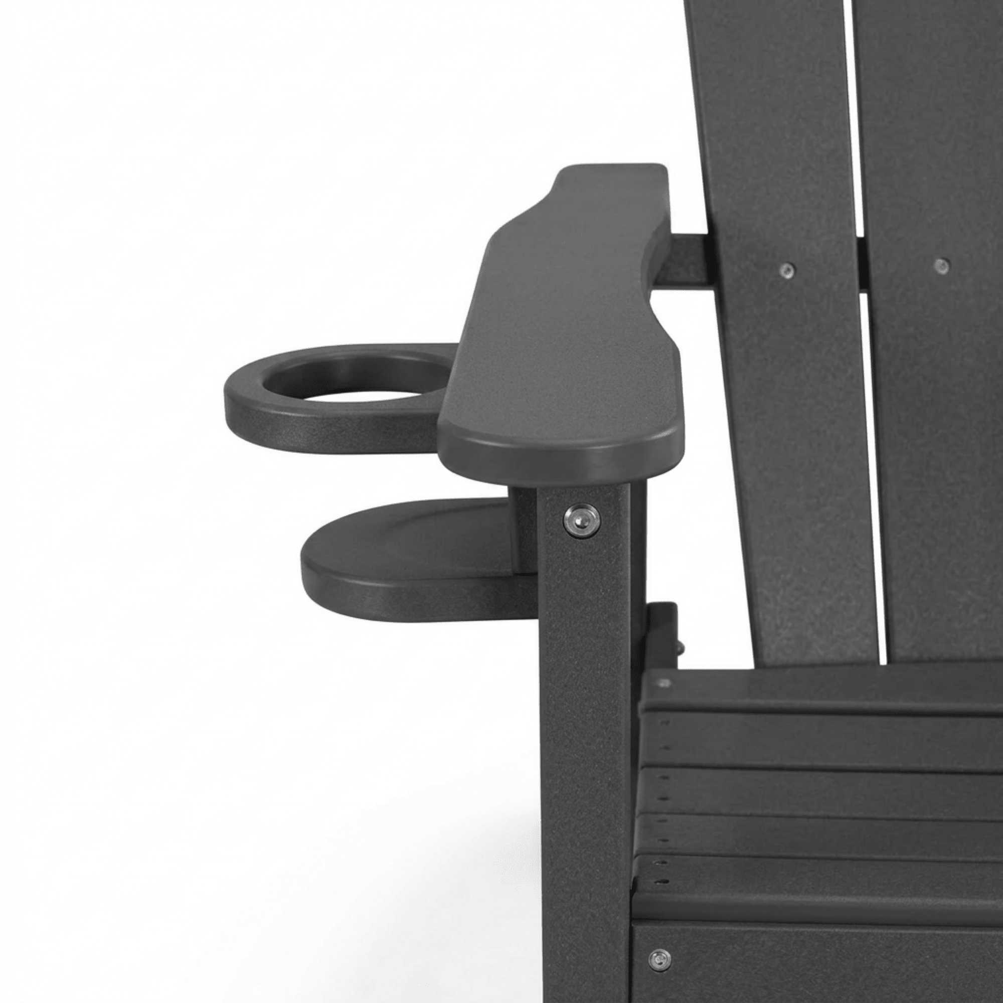 Bellemave® Tall Plastic Adirondack Bar Chair with Cup Holder & Armrests – Outdoor Patio Barstool - Bellemave