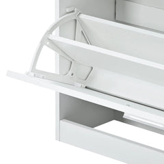 Bellemave® Tempered Glass Top Shoe Storage Cabinet with Drawer and LED Light - Bellemave