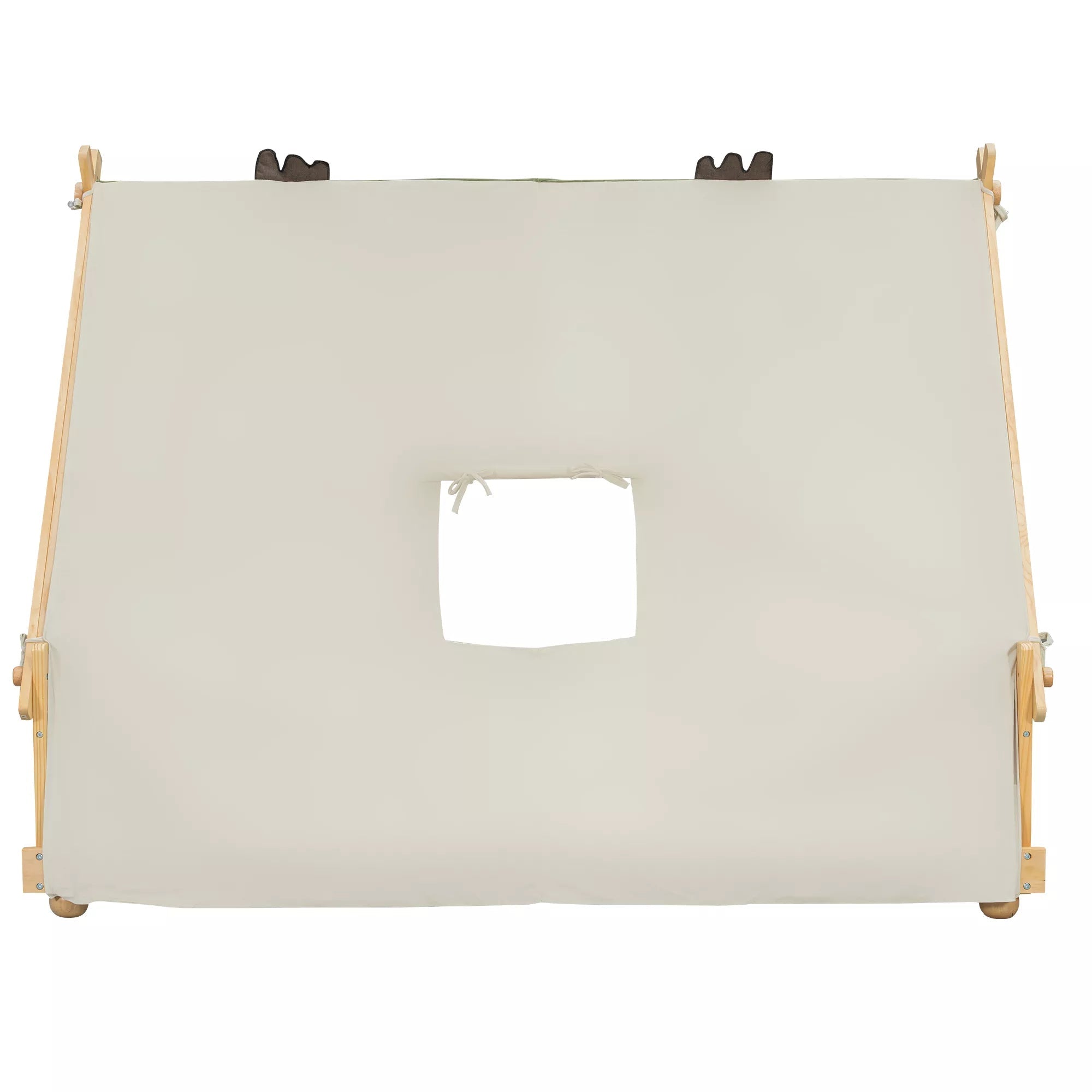 Bellemave® Tent House Bed with Skylight and Lights, Kids Canopy House Bed with Deer Antler Design - Bellemave