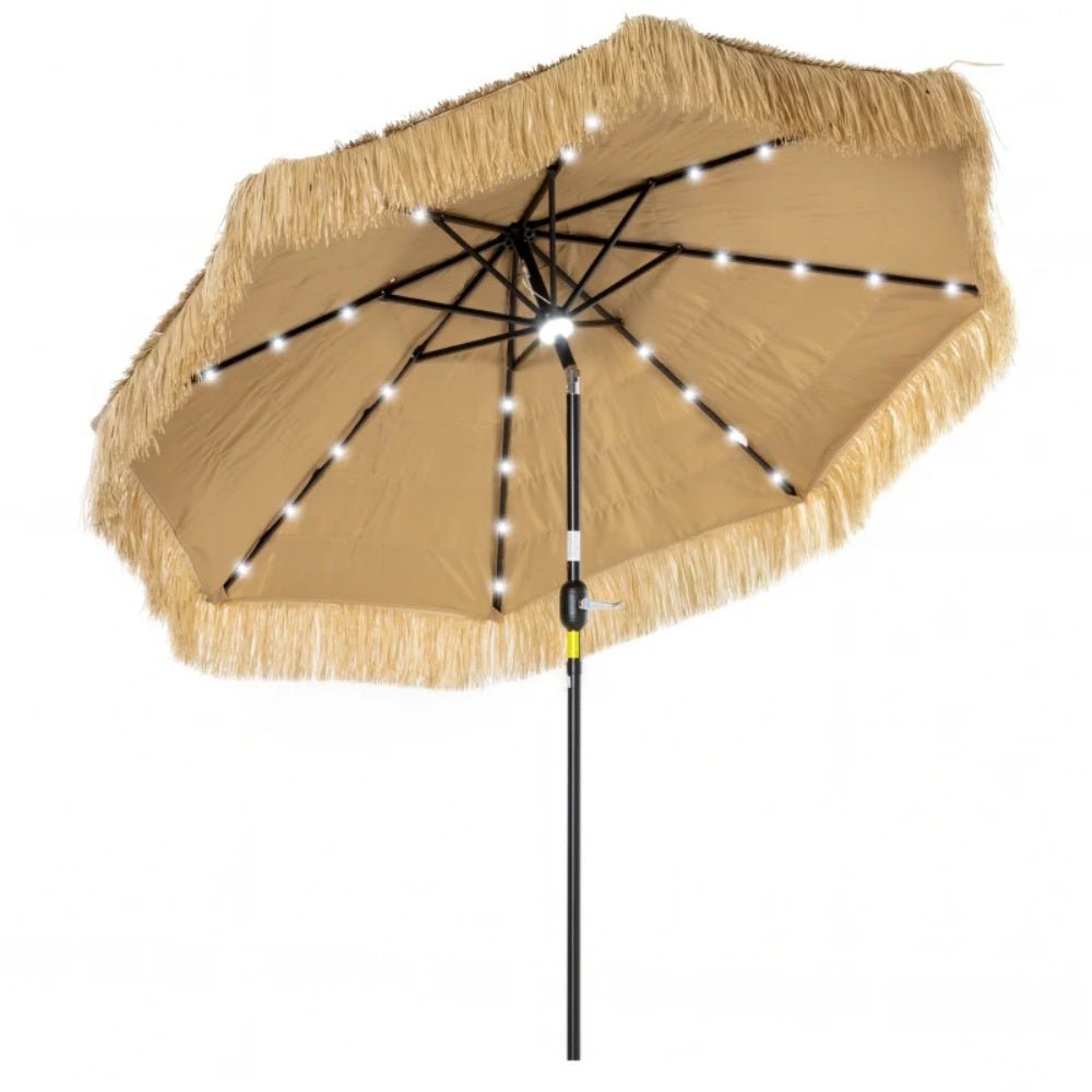 Bellemave® Thatched Outdoor Patio Umbrella, Hawaiian Style Straw Garden Umbrella - Bellemave