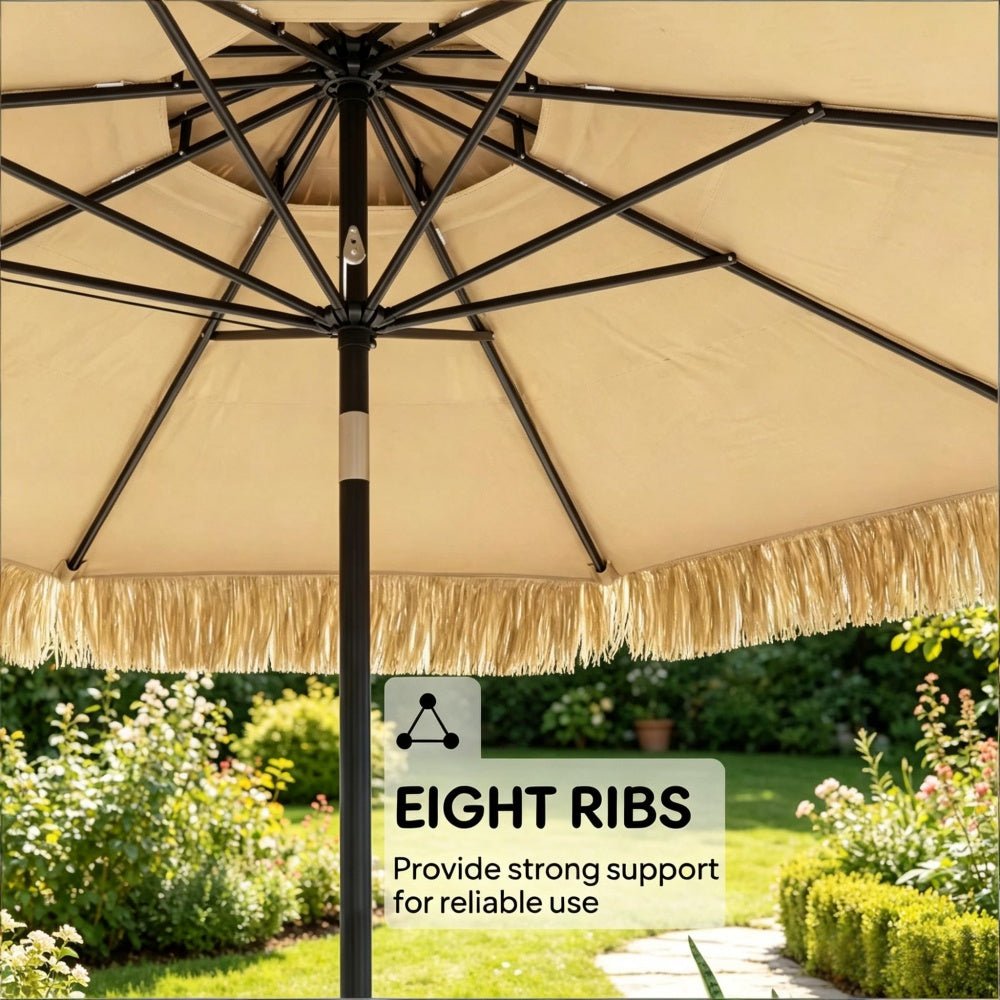 Bellemave® Thatched Outdoor Patio Umbrella, Hawaiian Style Straw Garden Umbrella - Bellemave