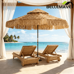 Bellemave® Thatched Outdoor Patio Umbrella, Hawaiian Style Straw Garden Umbrella - Bellemave
