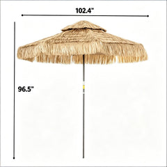 Bellemave® Thatched Outdoor Patio Umbrella, Hawaiian Style Straw Garden Umbrella - Bellemave